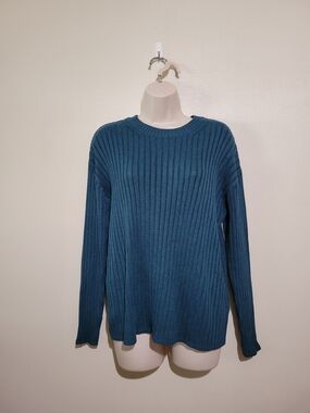 Jessica Simpson Teal Ribbed Knit Sweater